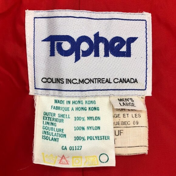 Topher red Vintage ski suit with suspenders snow suit pants Overalls Size L - Picture 7 of 16
